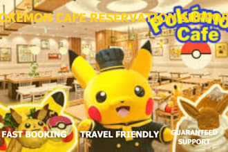 secure pokemoncafe reservation in tokyo or osaka japan