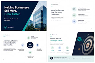 design a professional sales presentation powerpoint pitch deck