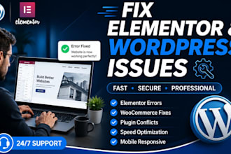 fix wordpress elementor bugs and customize elementor pro