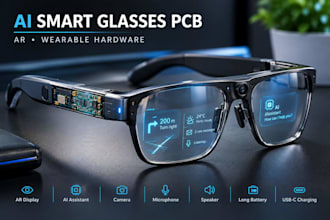 design ai smart glasses pcb and wearable hardware with ar smart glasses electron