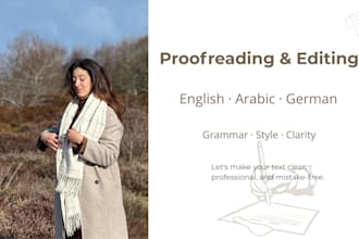 proofread and edit your document in english, arabic or german