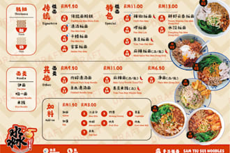 design modern restaurant menu or digital price list