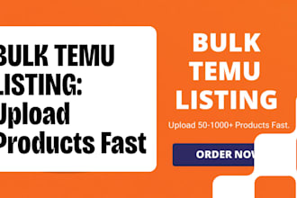 bulk upload and optimize your temu product listings