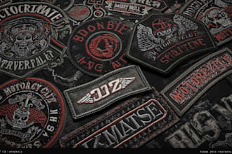 make costum fivem mc patches, kuttes, and biker apparel