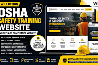 design wix osha safety training website workplace compliance website