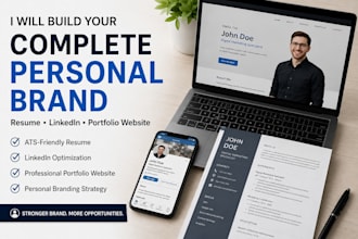 build your complete personal brand with resume, linkedin, and portfolio website