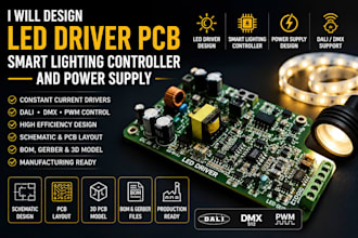 design led driver pcb, smart lighting controller and power supply