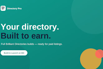 design complete business directory website on brilliant directories