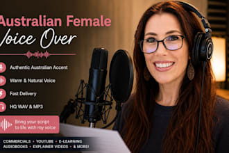 record an authentic australian female voice over