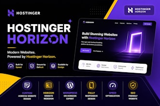 design a professional hostinger website with SEO optimization and landing page