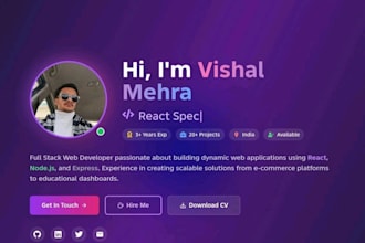 develop a full stack websites