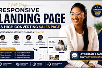 design responsive landing page and high converting sales page