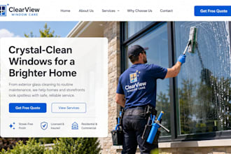 design wix window cleaning website exterior cleaning gutter cleaning website