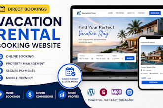 build a direct booking website for  airbnb and vacation rentals