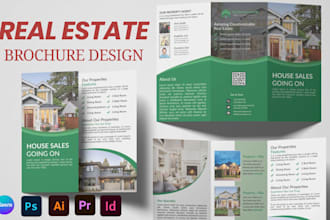 design editable canva templates brochure design for real estate agents