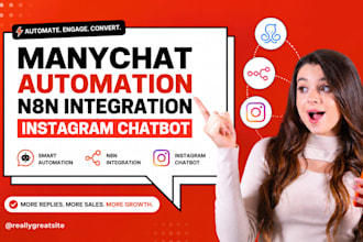 setup manychat automation, n8n integration and instagram chatbot