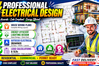 design energy efficient lighting  house wiring  and electrical plans in autocad