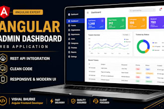 build an angular admin dashboard with rest API integration