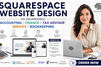 do squarespace accounting finance tax advisor service bookkeeping website design