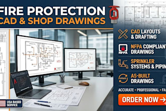do cad drafting and shop drawings for fire protection layouts