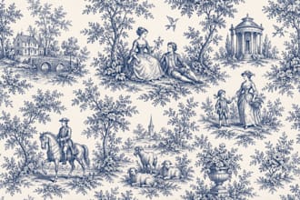create custom toile de jouy patterns for your fabric brand
