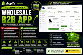 develop a custom shopify wholesale b2b app with custom pricing quantity breaks