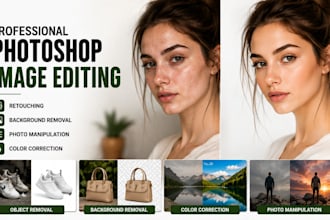 do professional photoshop image editing and retouching or manipulate images