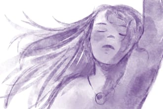draw dreamy watercolor character portraits