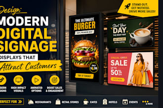 design modern digital signage displays that attract customers