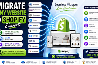 migrate woocommerce ionos wix manus duda webflow squarespace website to shopify