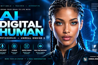 build ai digital human, metahuman, interactive ai avatar in unreal engine 5