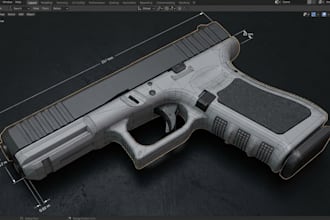 create 3d weapon model, firearm model, gun model and game ready asset