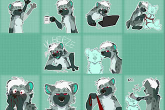 draw custom stickers or emotes of your furry character