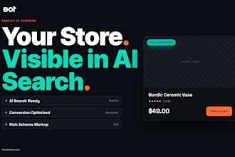 build a professional shopify store optimized for ai shopping