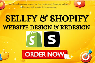 sellfy store design shopify website redesign