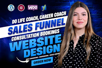 do life coach, career coach sales funnel, consultation bookings, website design