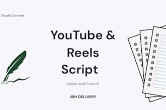 write scripts for youtube or instagram reels in italian