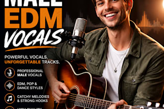 record male edm vocals for your electronic pop song