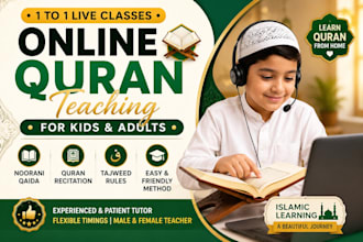 teach quran with tajweed online