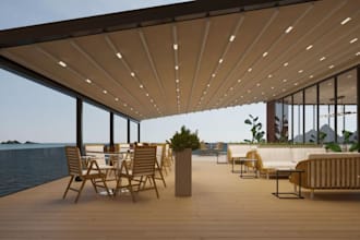 optimize 3d bioclimatic architecture, zero carbon design, passive house renders