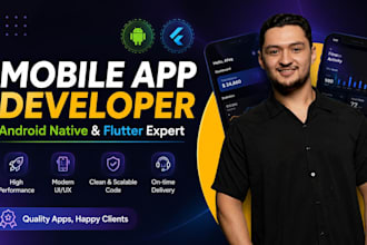 develop a cross platform flutter app for ios and android