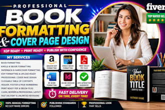 format your manuscript into a polished and publish ready book paperback book KDP