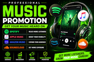 spotify music promotion amazon music apple music soundcloud music