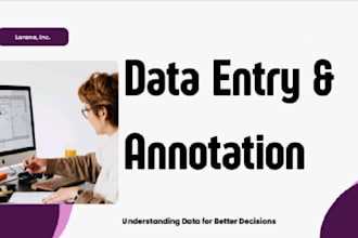be your expert data entry specialist and ai data annotator