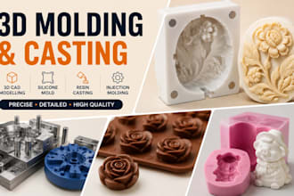 design 3d silicone mold, slip casting mold, injection mold with stl file ready