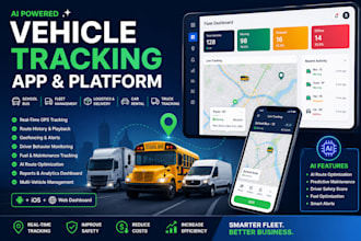 build ai vehicle school bus tracking app car rental logistics delivery truck app
