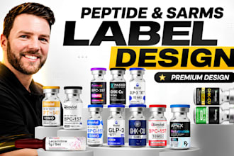 do supplement label, peptide vial label design product label for peptide sarms