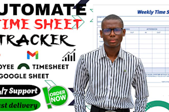build attendance, timesheet and payroll tracker in excel and google sheets