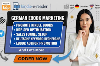 promote german ebook  kindle marketing KDP SEO sales funnel keyword research