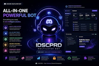 create a professional discord bot with advanced features